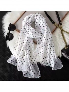 Chiffon Polka Dot Fashion Scarf